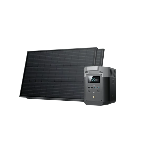 EF Ecoflow - Estación de energía portátil DELTA 2 - 1800 W con 2 Paneles Solares 110 w
